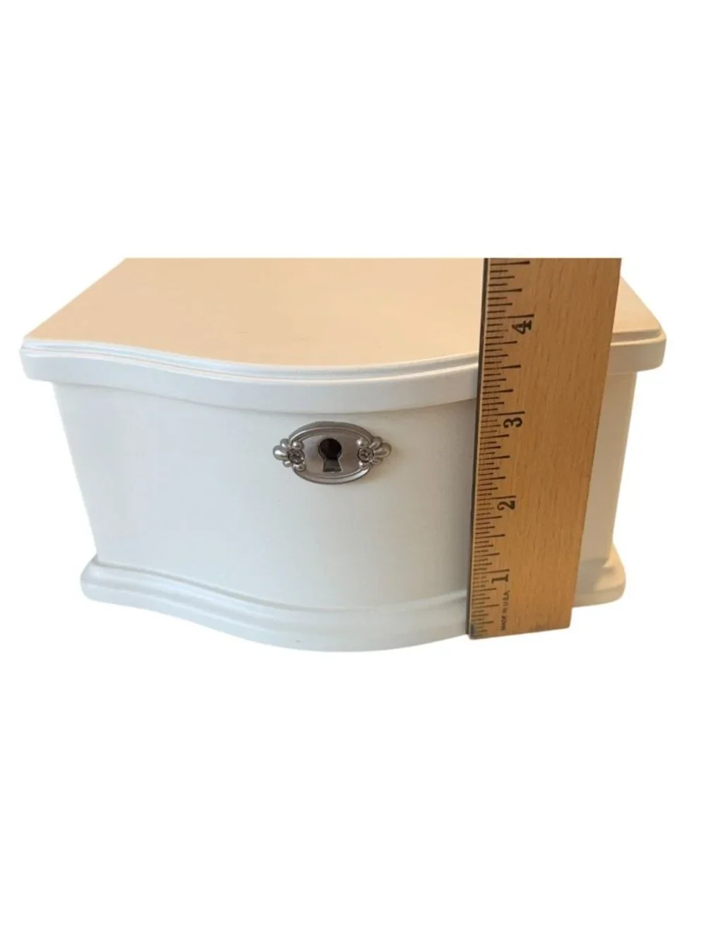 Pottery Barn Abigail White Musical Ballerina Mirror Jewelry Box